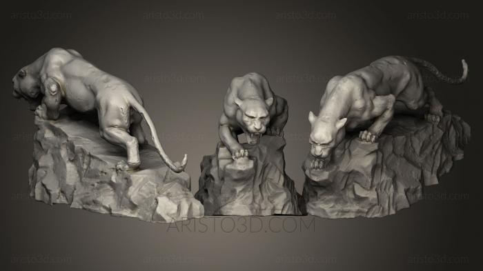 Figurines lions tigers sphinxes (STKL_0122) 3D model for CNC machine